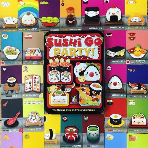 Sushi Go Party! [Board Game, 2-8 Players] Card Game Gamewright