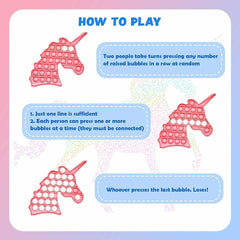 Pink Unicorn Push Pop Bubble Fidget Toy [Sensory Kids Adults Anxiety Stress Relief] Toys & Games Everest   