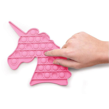 Pink Unicorn Push Pop Bubble Fidget Toy [Sensory Kids Adults Anxiety Stress Relief] Toys & Games Everest   