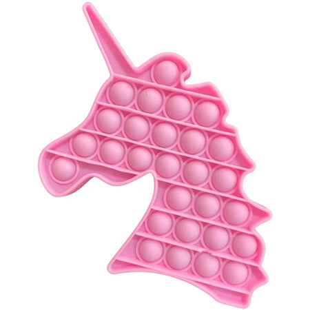 Pink Unicorn Push Pop Bubble Fidget Toy [Sensory Kids Adults Anxiety Stress Relief] Toys & Games Everest   