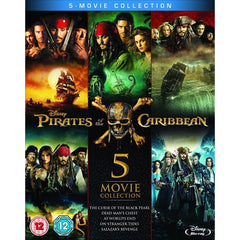 Disney's Pirates of the Caribbean 5-Movie Complete Collection [Blu-Ray Box Set] DVDs & Blu-Rays Disney   