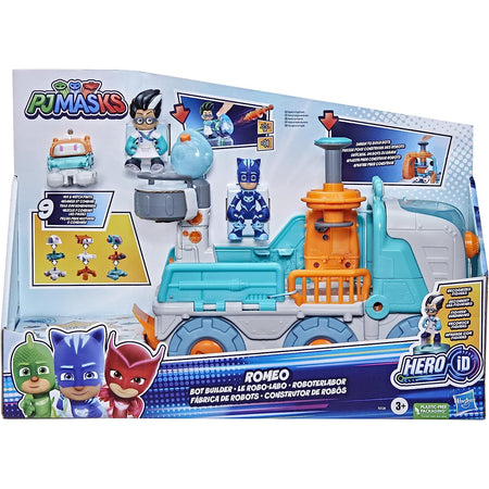 PJ Masks Romeo Bot Builder Preschool Toy, 2-in-1 Romeo Vehicle and Robot Factory Playset [Toys, Ages 3+] Toys & Games Hasbro   