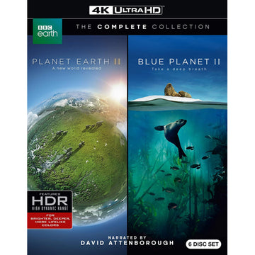 Planet Earth II and Blue Planet II: The Complete Collection - 4K [Blu-Ray Box Set + 4K UHD] DVDs & Blu-Rays BBC   