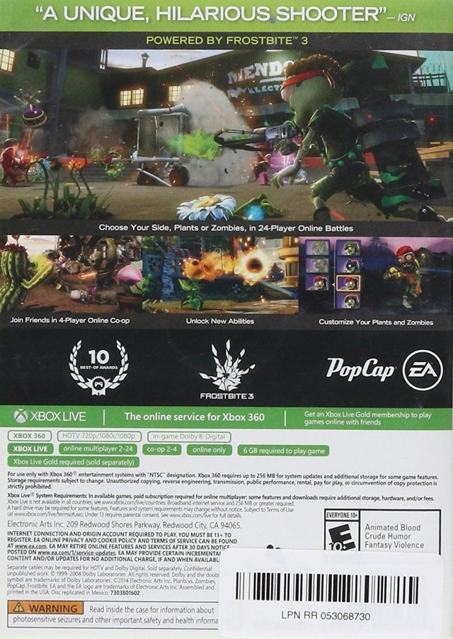 Plants vs Zombies: Garden Warfare [Xbox 360] Xbox 360 Video Game Electronic Arts   