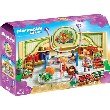 Playmobil City Life: Grocery Shop - 113 Piece Playset [Toys, #9403, Ages 3+] Toys & Games Mattel   