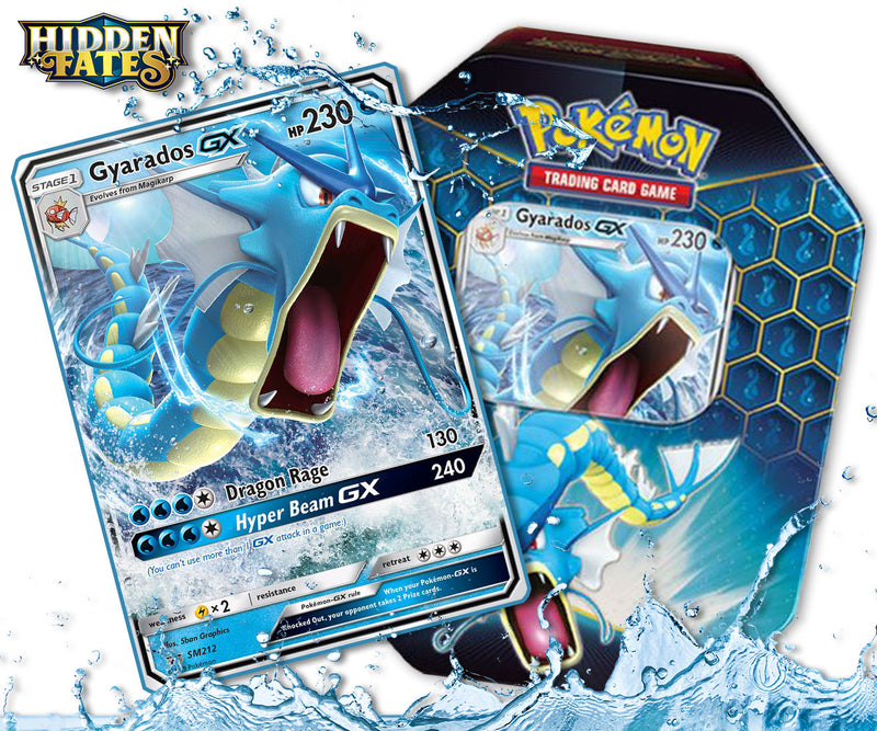 Pokemon TCG: Hidden Fates - Gyarados-GX Tin Card Game Pokemon   