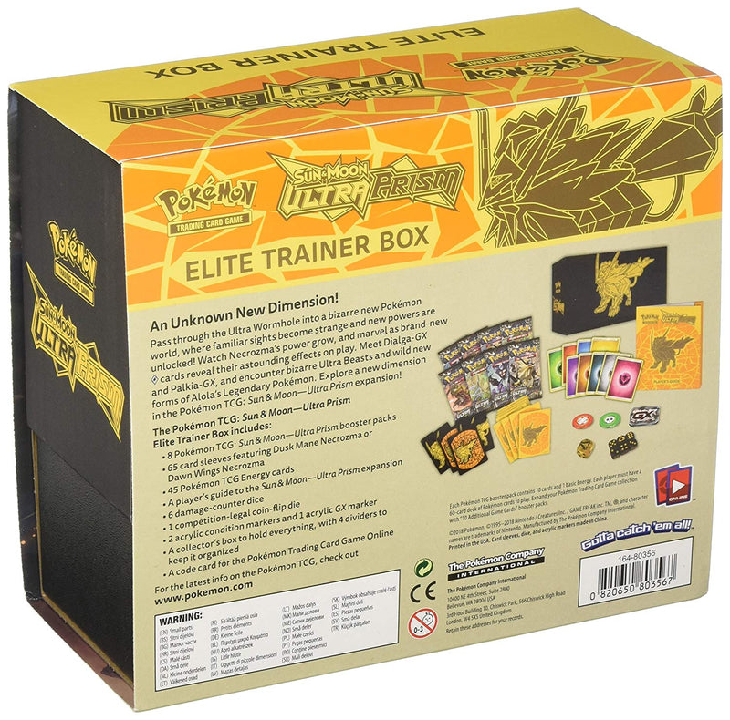 Pokemon TCG Sun & Moon: Ultra Prism - Dusk Mane Necrozma Elite Trainer Box Card Game Pokemon   