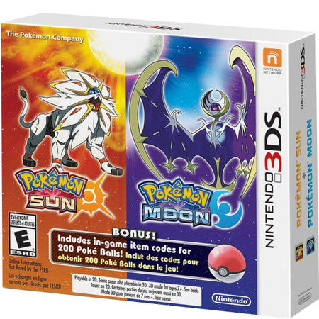 Pokémon Sun & Pokémon Moon Dual Pack [Nintendo 3DS] Nintendo 3DS Video Game Nintendo   