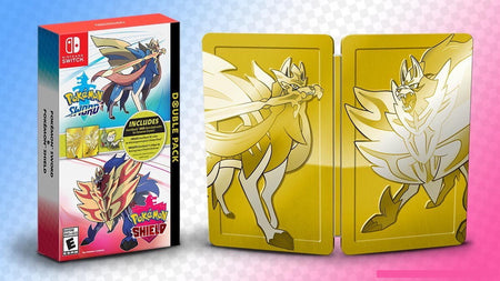 Pokemon Sword and Pokemon Shield Double Pack - SteelBook Edition [Nintendo Switch] Nintendo Switch Video Game Nintendo   