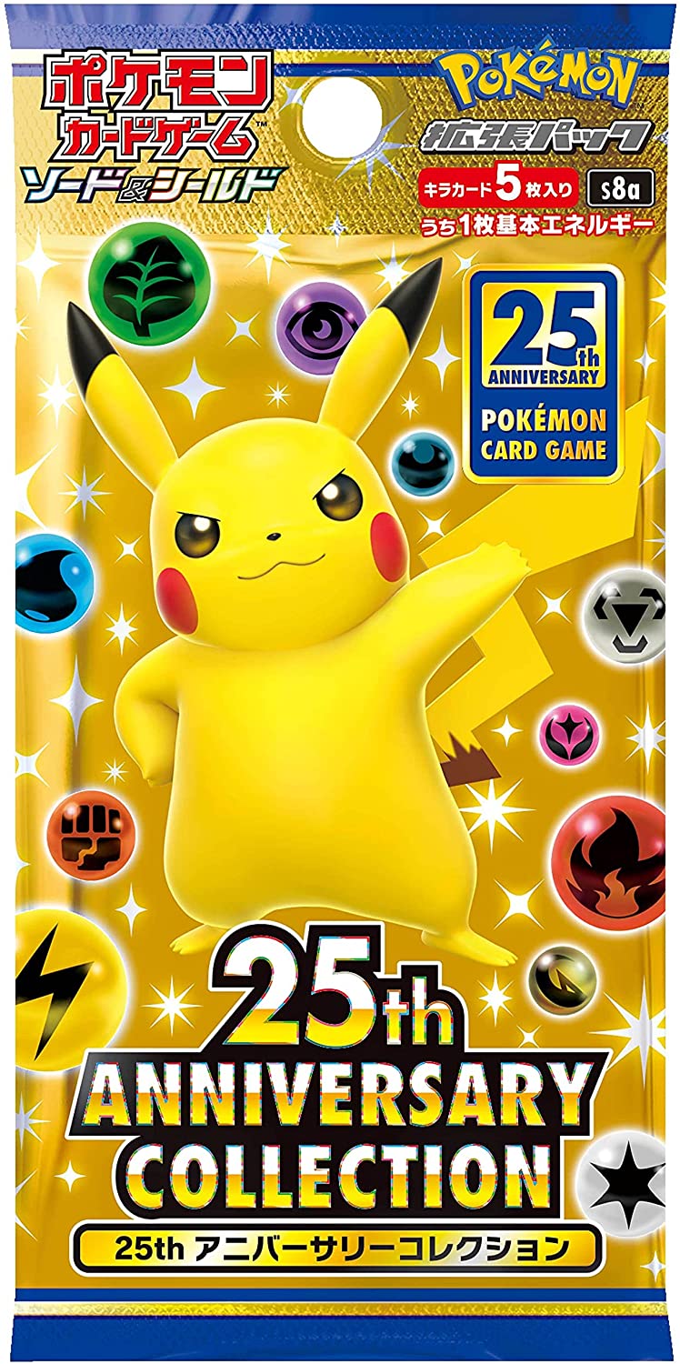 Pokemon TCG: 25th Anniversary Collection Booster Box - 16 Packs - Japanese Card Game Pokemon   