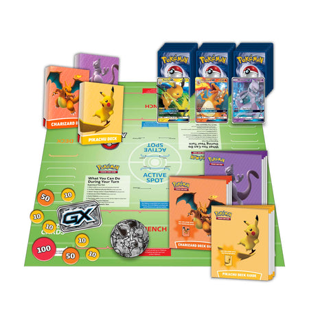 Pokemon TCG: Battle Academy - Charizard-GX, Raichu-GX & Mewtwo-GX Card Game Pokemon   