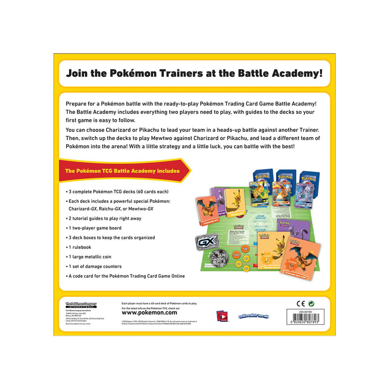 Pokemon TCG: Battle Academy - Charizard-GX, Raichu-GX & Mewtwo-GX Card Game Pokemon   