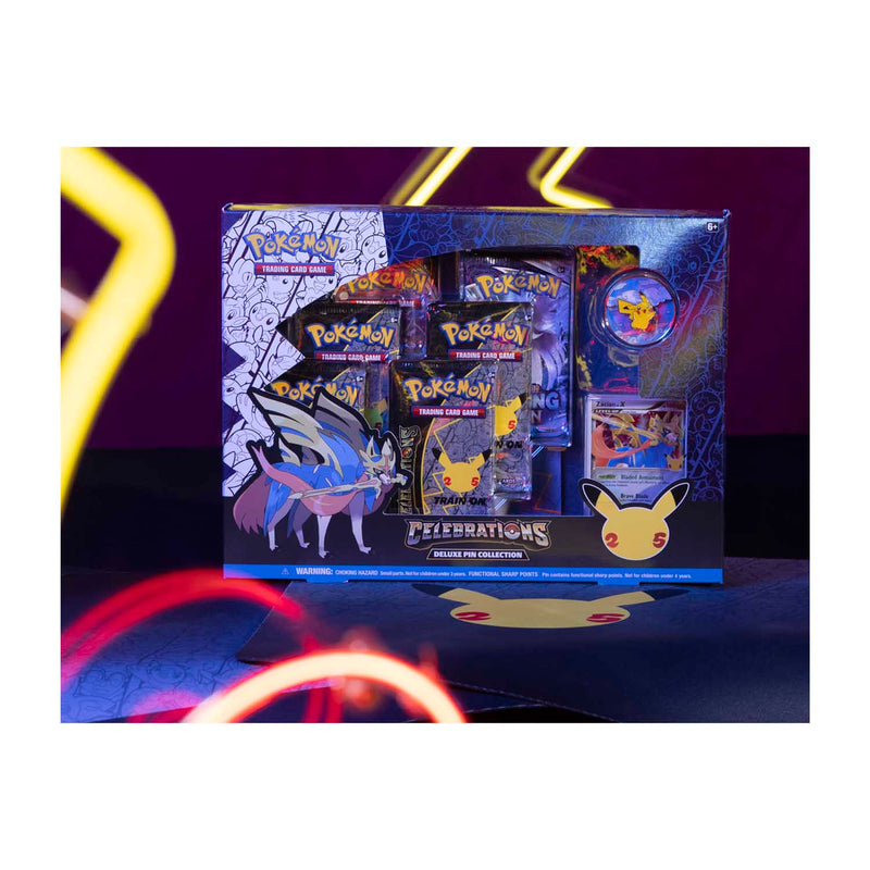 Pokemon TCG: Celebrations Deluxe Pin Collection - Zacian LV.X Card Game Pokemon   