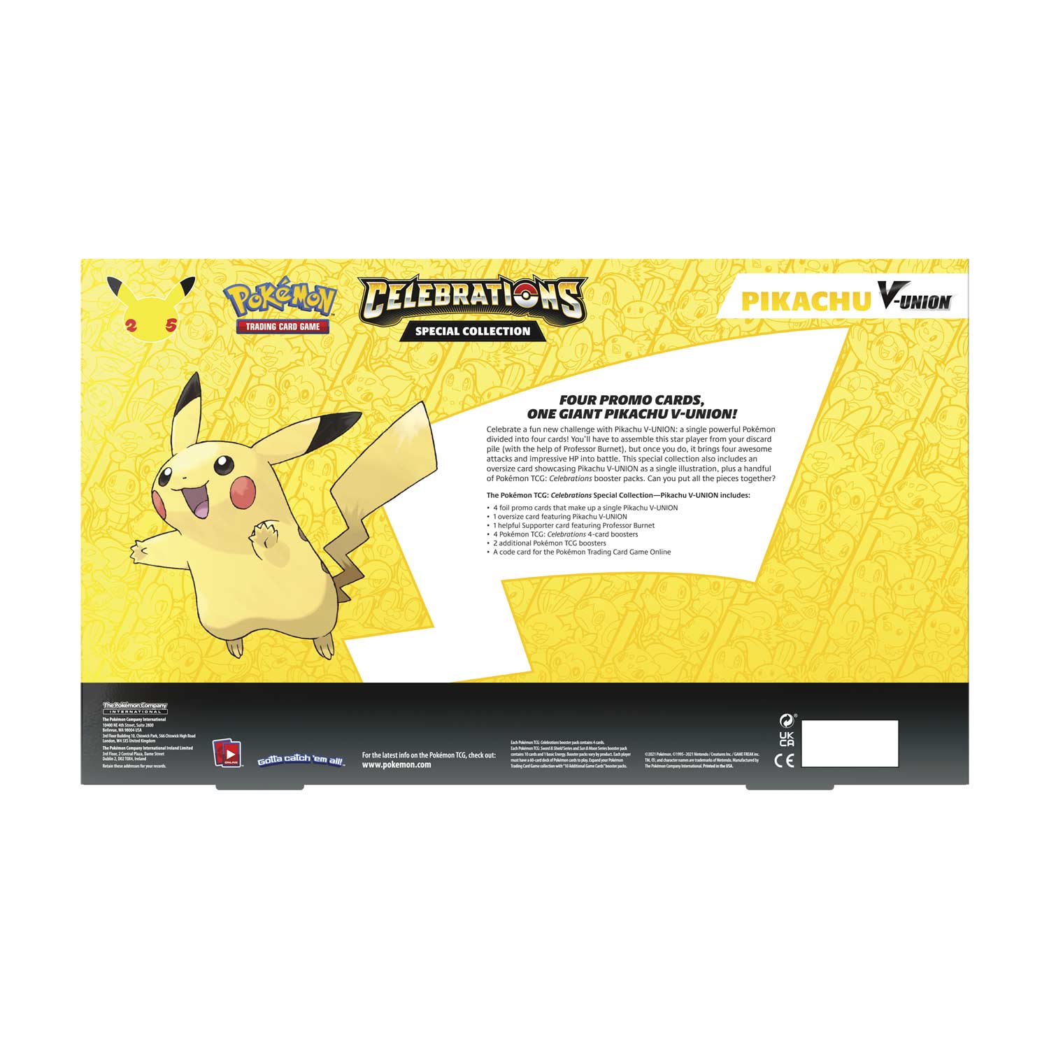 English Pikachu V and selling Poke Ball Promo from Celebrations UPC