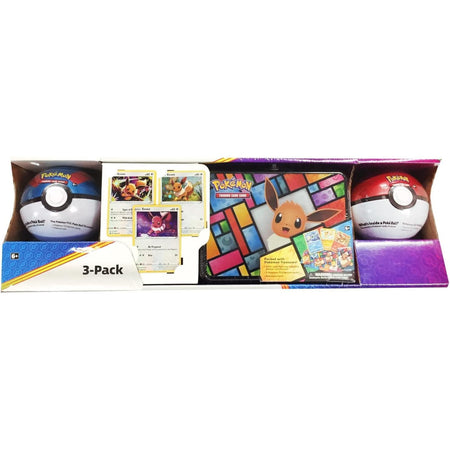 Pokemon TCG: Eevee Evolutions Collector's Treasure Chest with 2 Poke Balls & 3 Eevee Promo Cards Card Game Pokemon   