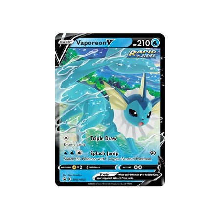 Pokemon TCG: Eevee Evolutions Tin Featuring Vaporeon V Card Game Pokemon   