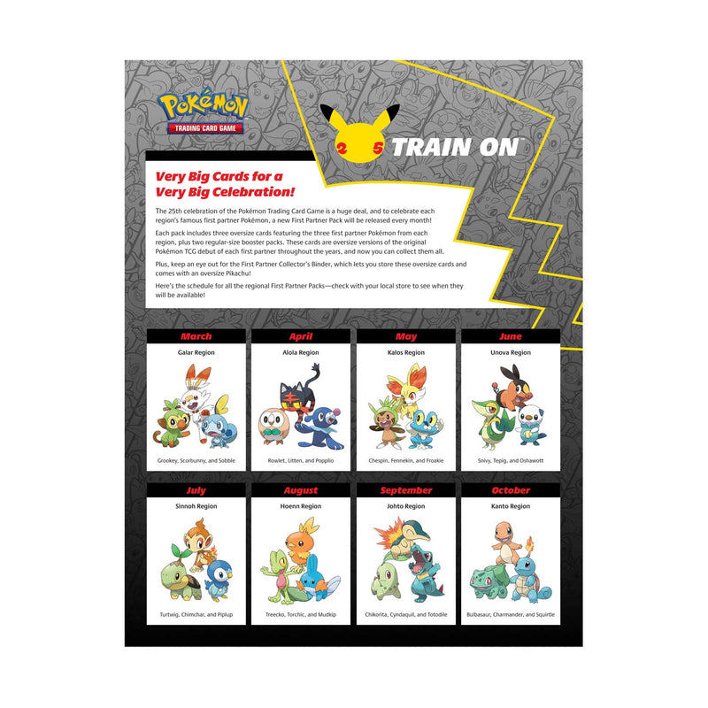 Pokemon TCG: 25th Anniversary First Partner Collector's Binder + Pikachu Jumbo Card Card Game Pokemon