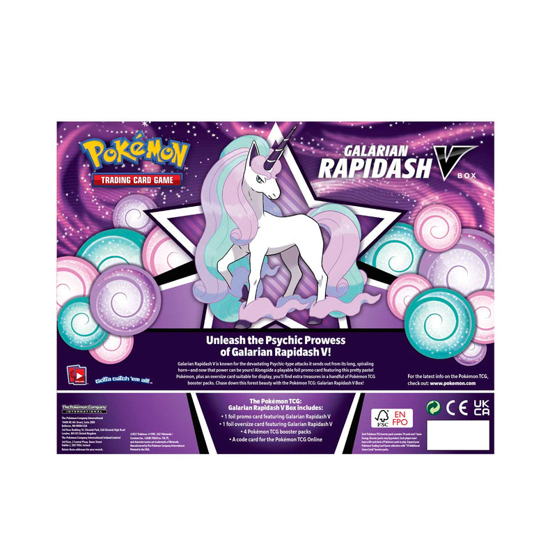 Pokemon TCG: Galarian Rapidash V Box Card Game Pokemon   