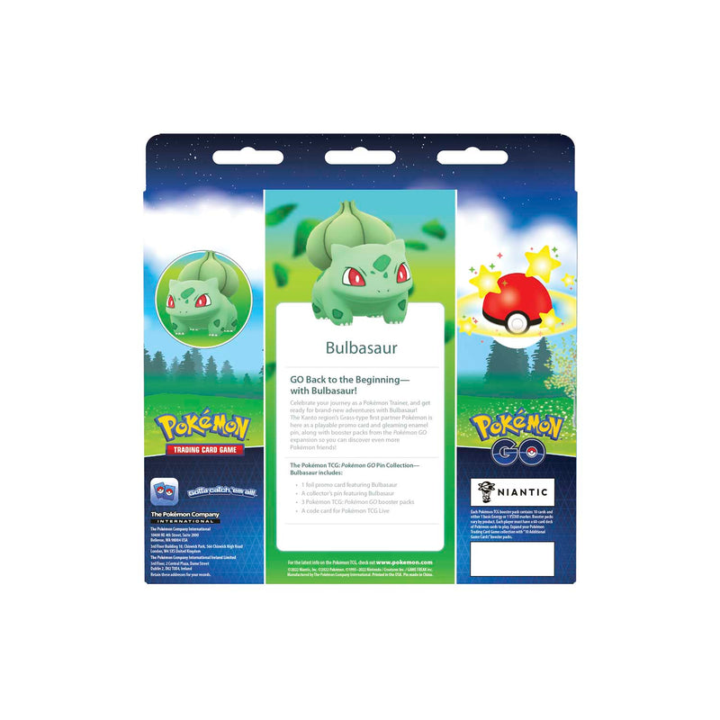 Pokemon TCG: Pokemon GO Pin Collection - Bulbasaur Card Game Pokemon   