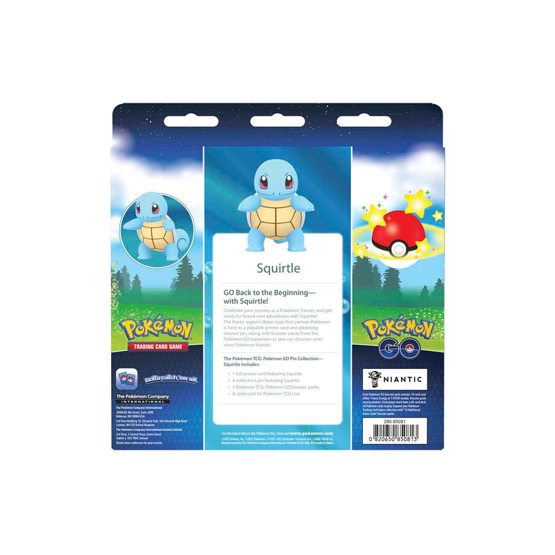 Pokemon TCG: Pokemon GO Pin Collection - Squirtle Card Game Pokemon   