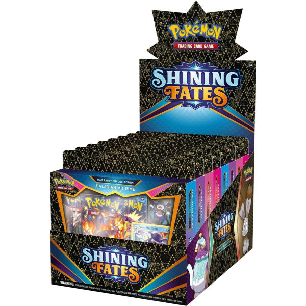 Pokemon TCG: Shining Fates Mad Party Pin Collection Box - Bunnelby/Polteageist/Dedenne/Galarian Mr. Rime Card Game Nintendo   