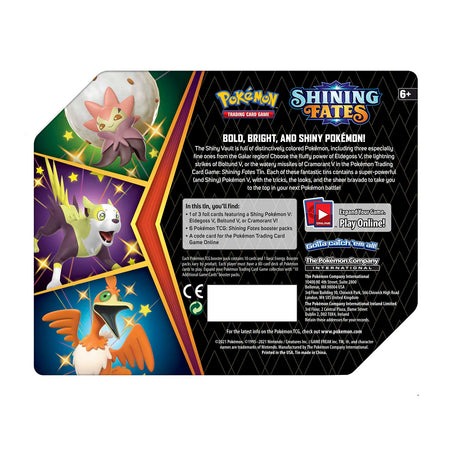 Pokemon TCG: Shining Fates Tin - Cramorant V Card Game Pokemon