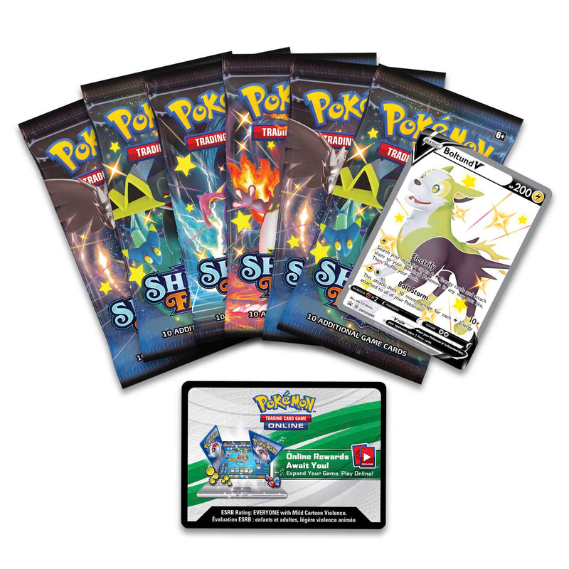 Pokemon TCG: Shining Fates Tins - Boltund V / Cramorant V / Eldegoss V Card Game Pokemon   