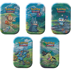 Pokemon TCG: Sinnoh Stars Mini Tins - 5 Tin Bundle Card Game Pokemon   