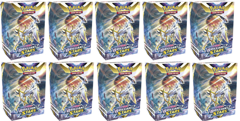 Pokemon TCG: Sword & Shield - Brilliant Stars Build & Battle Display Box - 10 Count Card Game Pokemon   