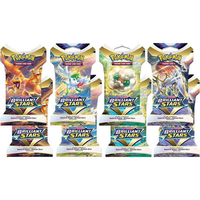 Pokemon TCG: Sword & Shield - Brilliant Stars Sleeved Booster Pack - 8 Packs Card Game Pokemon   