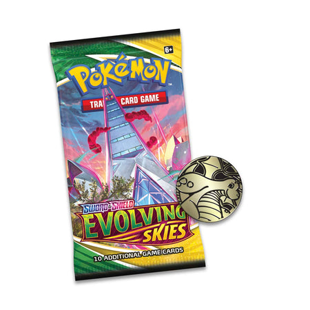 Pokemon TCG: Sword & Shield - Evolving Skies 3 Booster Packs - Eiscue Promo Card & Coin Card Game Pokemon   