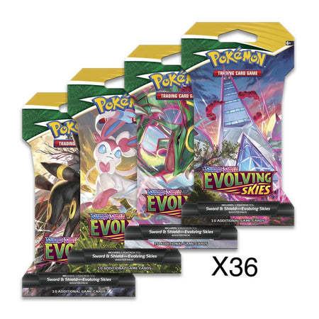 Pokemon TCG: Sword & Shield - Evolving Skies Sleeved Booster Packs - 36 Packs Card Game Pokemon   