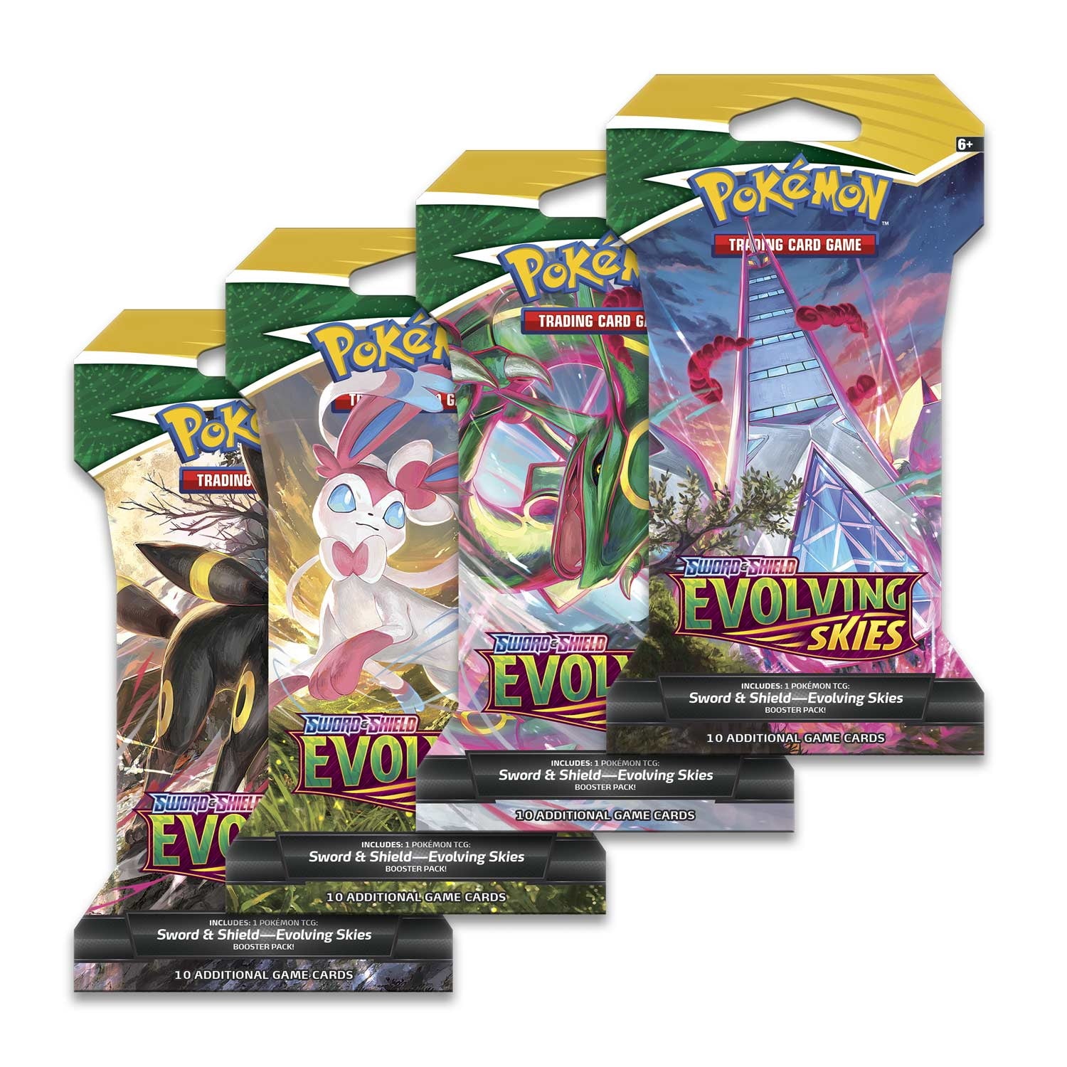 Pokémon TCG: Sword store & Shield Sleeved Booster Packs-Lot of 10 Packs