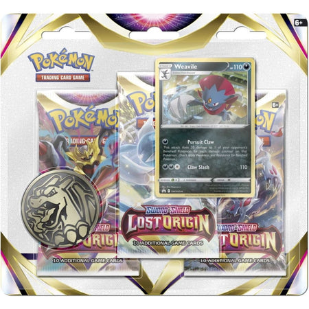 Pokemon TCG: Sword & Shield - Lost Origin Blister Pack - 3 Booster Packs Card Game Pokemon   