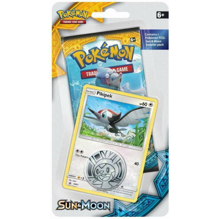 Pokemon TCG: Sun & Moon - Checklane Blister Pack + Pikipek Card & Collectible Coin Card Game Pokemon   