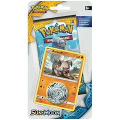 Pokemon TCG: Sun & Moon - Checklane Blister Pack + Rockruff Card & Collectible Coin Card Game Pokemon   