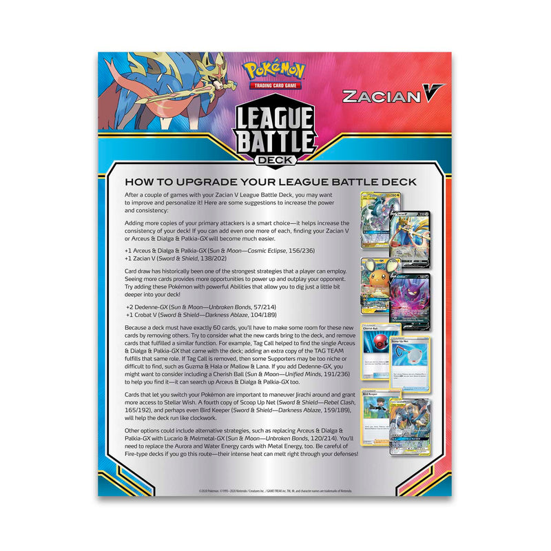 Pokemon TCG: Zacian V League Battle Deck Card Game Nintendo   