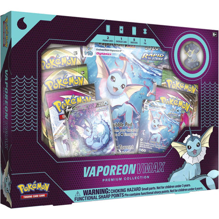 Pokemon TCG: Eevee Evolutions Vaporeon VMAX Premium Collection Card Game Pokemon   