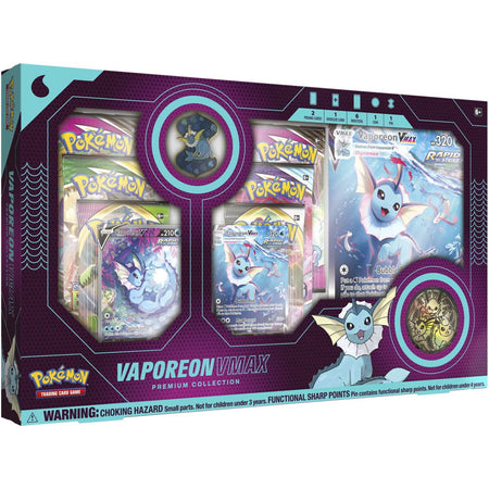 Pokemon TCG: Eevee Evolutions Vaporeon VMAX Premium Collection Card Game Pokemon   