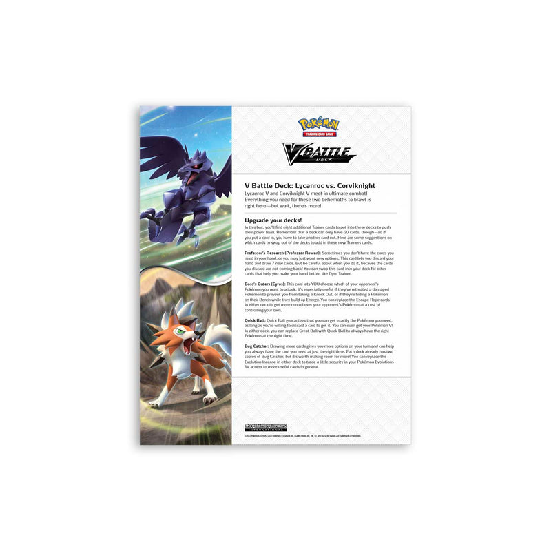 Pokemon TCG: V Battle Deck - Lycanroc vs. Corviknight Card Game Pokemon   