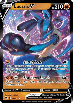 Pokemon TCG: V Forces Tin - Lucario V Card Game Pokemon   