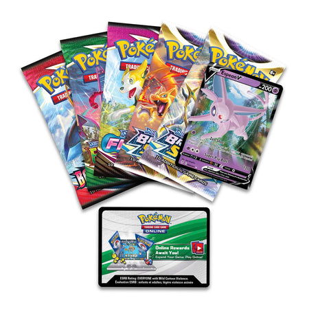 Pokemon TCG: V Heroes Tin - Espeon V Card Game Pokemon   