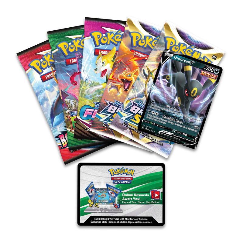 Pokemon TCG: V Heroes Tin - Umbreon V Card Game Pokemon   