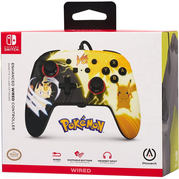 Manette Nintendo Switch Pokémon Pikachu – Manette Filaire – Toutes Consoles