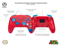 PowerA Enhanced Wired Controller for Nintendo Switch - Woo-hoo! Mario [Nintendo Switch Accessory] Nintendo Switch Accessories PowerA   