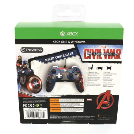 PowerA Xbox One Wired Controller - Captain America: Civil War [Xbox One Accessory] Xbox One Accessories Microsoft   