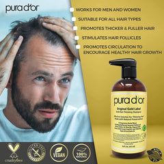 Pura D'or Biotin Original Gold Label Anti-Thinning Shampoo & Conditioner Set - 473mL / 16 fl oz [Personal Care] Personal Care Pura D'or   