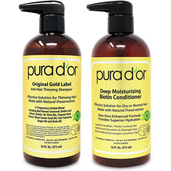 Pura D'or Biotin Original Gold Label Anti-Thinning Shampoo & Conditioner Set - 473mL / 16 fl oz [Personal Care] Personal Care Pura D'or   