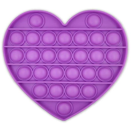 Purple Heart Push Pop Bubble Fidget Toy [Sensory Kids Adults Anxiety Stress Relief] Toys & Games Everest   