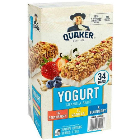 Quaker Yogurt Granola Bars 3 Flavor Variety Pack  - 1.19 kg - 34-Count [Snacks & Sundries] Snacks & Sundries Quaker   